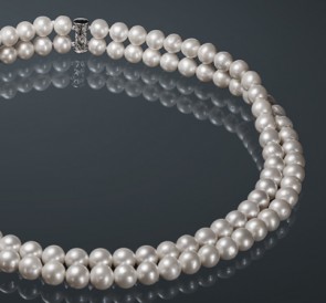 Ожерелье из жемчуга б800л45бдв: белый пресноводный жемчуг, ювелирный сплав