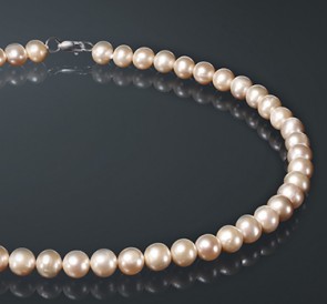 Ожерелье из розового жемчуга р085к40с: розовый пресноводный жемчуг, серебро 925°