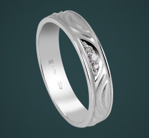 Обручальное кольцо АК3.95.3: жемчуг, золото 585°